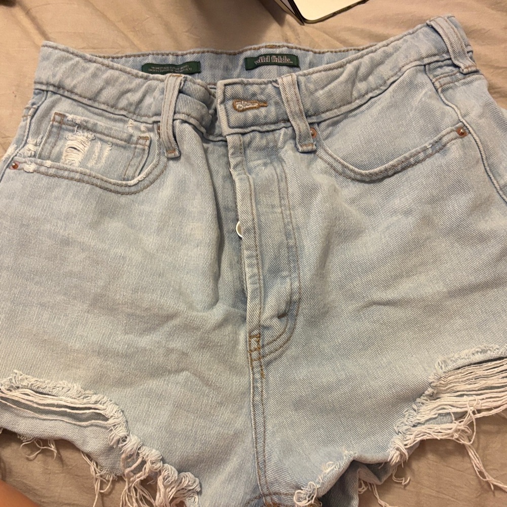 Wild Fable Distressed Light Blue Jean Shorts